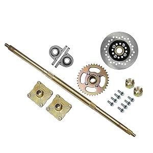 Amazon CWTD 1 Inch Steel Live Axle Kit For Go Kart Includes 18x9