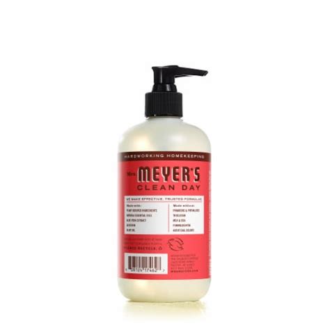 Mrs Meyer S Clean Day Rhubarb Scent Liquid Hand Soap Fl Oz Fry