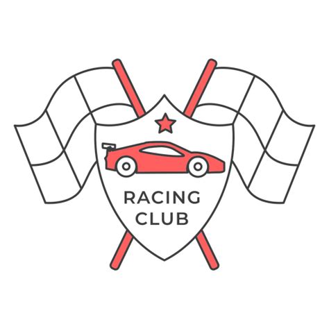 Racing Club Car Flag Star Colored Badge Sticker Png And Svg Design For T Shirts