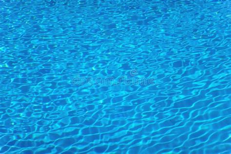 Blue Ripple Water Background Water Surface Blue Swimming Pool Stock