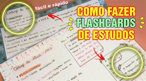 COMO FAZER FLASHCARDS À MÃO SUPER FÁCIL E RÁPIDO YouTube