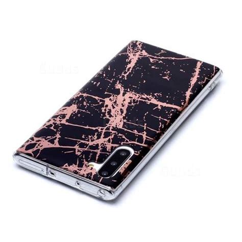 Black Galvanized Rose Gold Marble Phone Back Cover For Samsung Galaxy Note 10 6 28 Inch