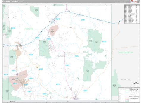 Cochise County, AZ Wall Map Premium Style by MarketMAPS - MapSales