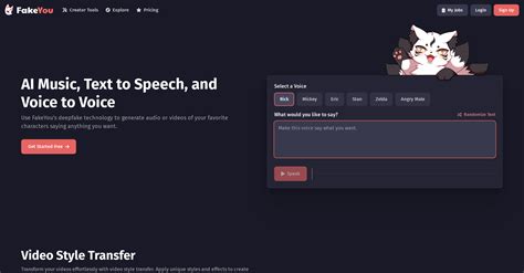 FakeYou | Best Text to speech AI Tool