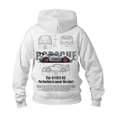 Sudadera Hoodie Porsche 911 Gt3 Rs V2 Theclothingmx Streetwear