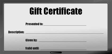 Blank Gift Certificate, Certificate Format, Certificate Design ...