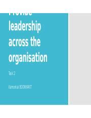 Bsbmgt Task Ppt Pptx Provide Leadership Across The Organisation