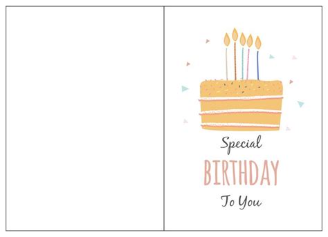 Quarter Fold Birthday Card Template