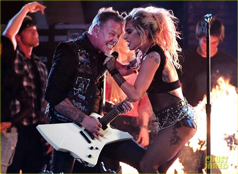 Lady Gaga Crowd Surfs During Grammys 2017 Performance with Metallica ...