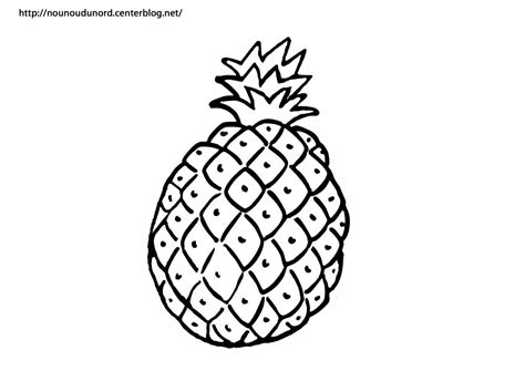 Coloriage ananas dessiné par nounoudunord