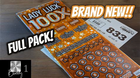 🟠lady Luck🟠 100x🟠 Full Book🟠 Ohio Lottery Scratch Off Tickets🟠 Youtube