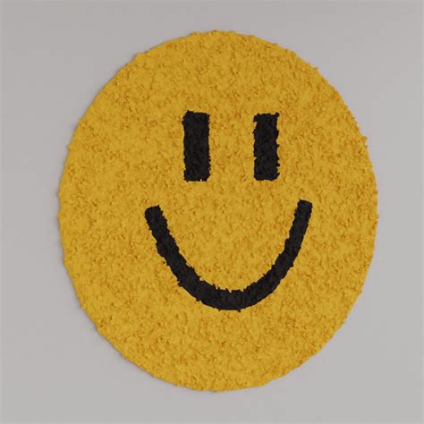 Happy Face Bath Mat Decorative Pictures 3d Models Models Blenderkit