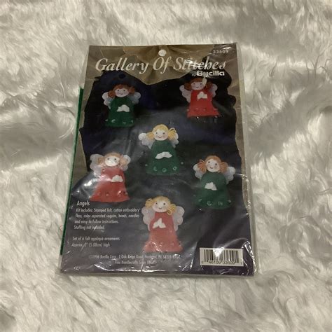 BUCILLA GALLERY OF STITCHES Felt Ornament Kit Angels Set Of 6