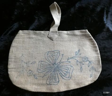 Ancien Sac Broder La Samaritaine Paris Ouvrage De Dame Ou Jeune Fille