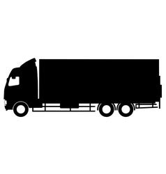 Army truck silhouette Royalty Free Vector Image