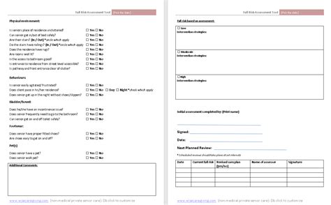 Printable Fall Risk Assessment Point Click Care