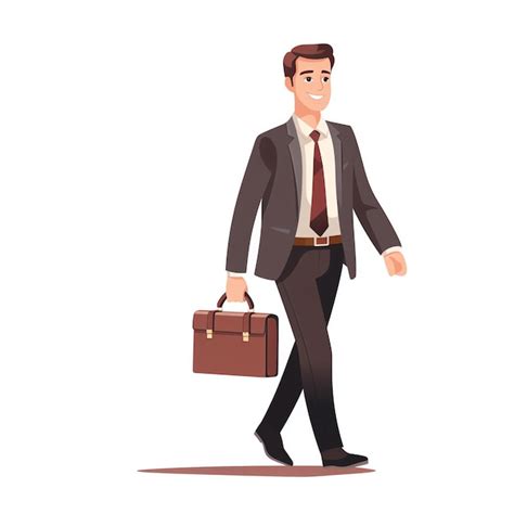 Premium Photo A Man In A Suit Carrying A Briefcase