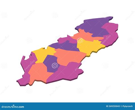 Albania Political Map Of Administrative Divisions Royalty-Free Stock ...