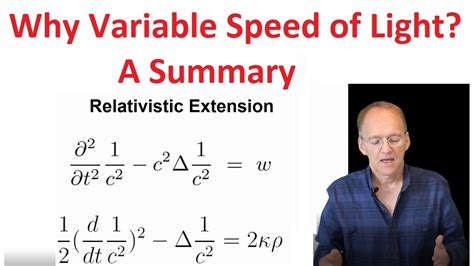 Variable Speed Of Light A Summary Youtube