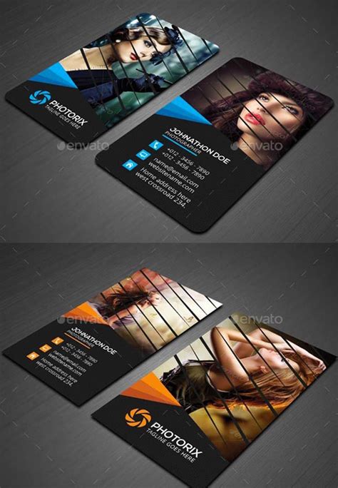 Mod Les De Cartes De Visite Psd Pour Les Photographe Template Pro