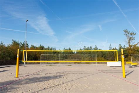 Equipped Beach Volleyball Court Stock Image - Image of leisure, recreation: 159475191