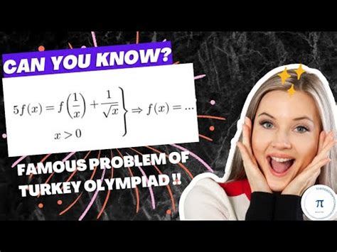 Famous Problem Of Turkey Olympiad Solve It Show The Solution