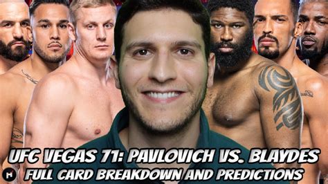 UFC Vegas 71 Pavlovich Vs Blaydes FULL CARD Predictions And Bets YouTube