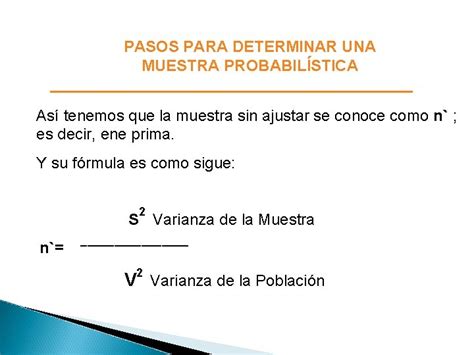 Cmo Determinar Una Muestra Probabilstica Pasos Para Determinar