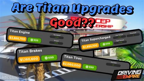 Driving Empire Are Titan Upgrades Good Roblox Youtube