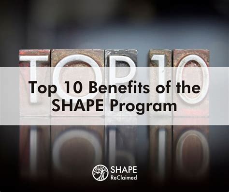 The Top 10 Benefits of the SHAPE Program | Palmetto Nutrition Therapy