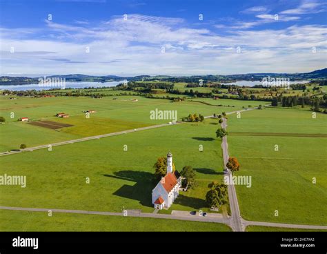 Pilgrimage Church Of St Coloman Near Fuessen Bavaria Germany Stock