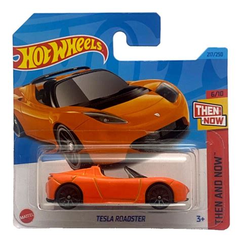 Игрушечная машинка Hot Wheels коллекция THEN AND NOW модель TESLA ROADSTER масштаб