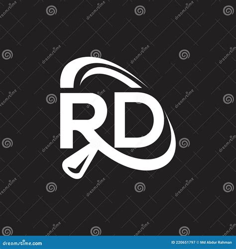 RD Letter Logo Design On Black Background RD Creative Initials Letter