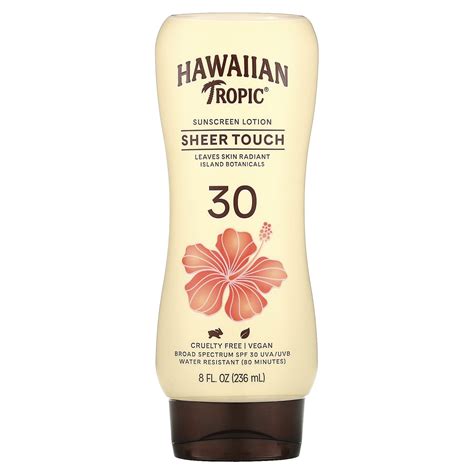 Hawaiian Tropic Sheer Touch Sunscreen Lotion Spf 30 8 Fl Oz 236 Ml