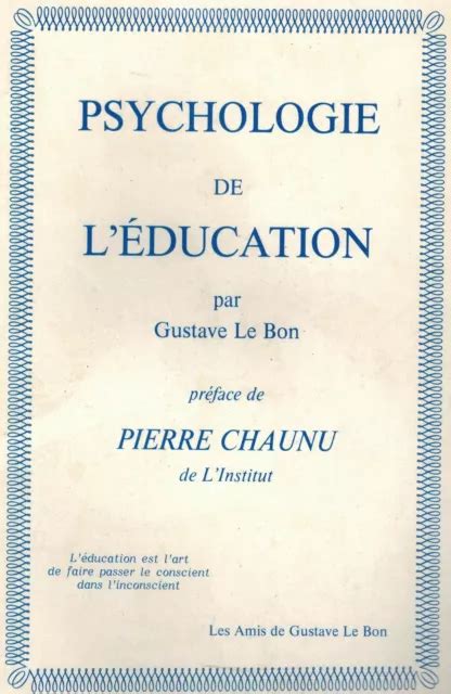 Psychologie De L Ducation Gustave Le Bon R Dition De Eur