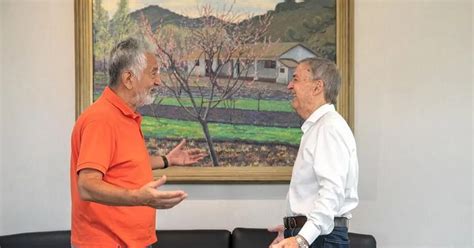 Juan Schiaretti se reunió con Alberto Rodríguez Saá por temas de