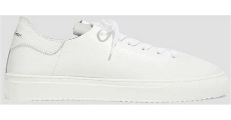 Sam Edelman Poppy Pebbled-leather Sneakers in White | Lyst