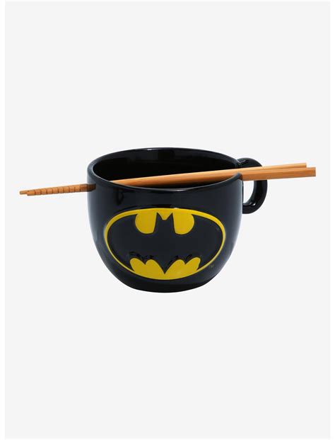 Dc Comics Batman Bat Logo Ramen Bowl With Chopsticks Boxlunch