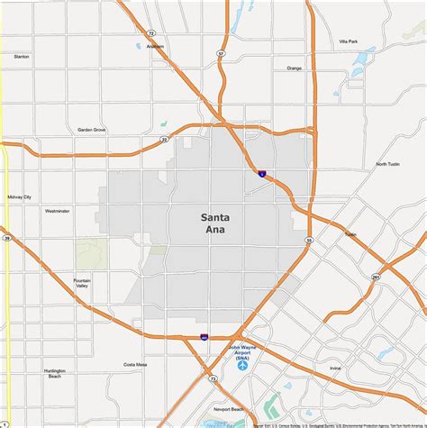 Santa Ana Map [California] - GIS Geography