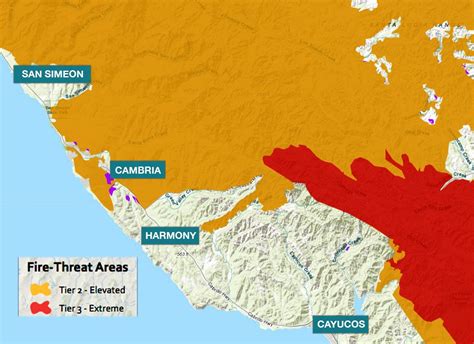 San Luis Obispo Fire Map Map Vector