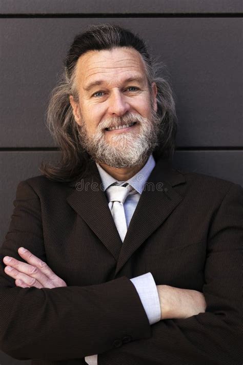 Mature Male In Elegant Suit With Arms Crossed Stock Image Image Of Independent Classy 357419069