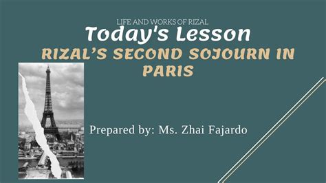 Rizal S Second Sojourn In Paris Youtube