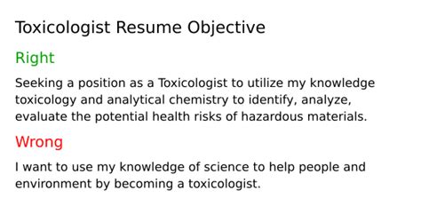 Top 18 Toxicologist Resume Objective Examples ResumeCat