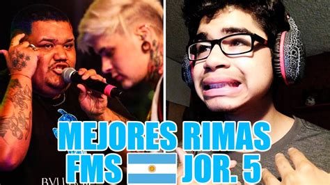 Reaccion A Las Mejores Rimas De Fms Argentina Jornada Youtube