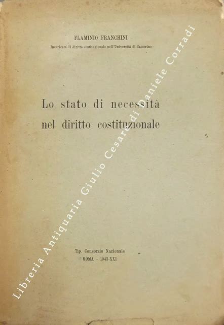 Lo stato di necessità nel diritto costituzionale