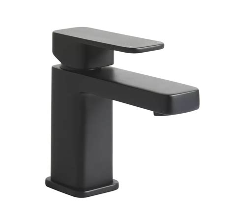 Highlife Bathrooms Fife Basin Mono Mixer Matt Black Screwfix