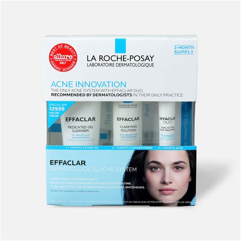 La Roche Posay Effaclar Dermatological 3 Step Acne Treatment System