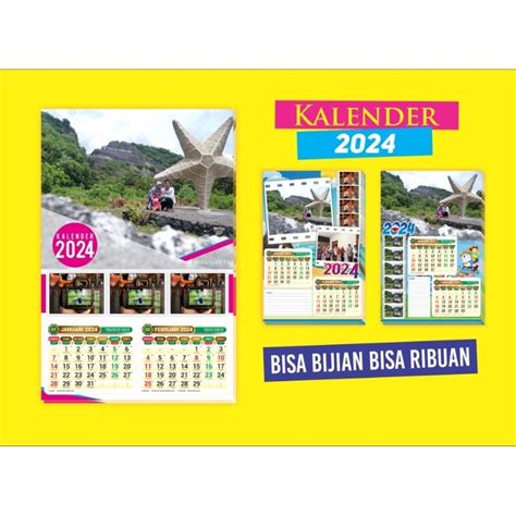 Jual Kalender Dinding 2024 6 Lembar Custom Foto Shopee Indonesia