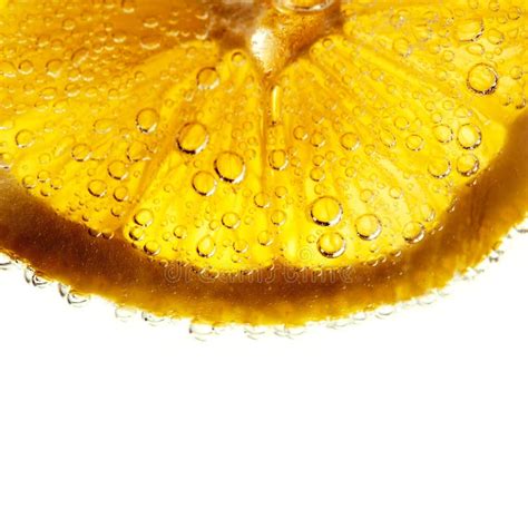 Close Up Of Lemon Slice Stock Photo Image Of Tropical