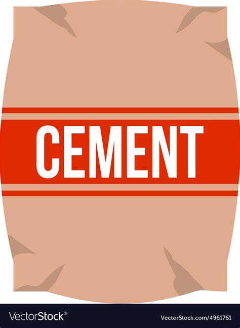 Cement Bag Royalty Free Vector Image VectorStock